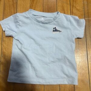Converse Sky Blue Kids Tee with Sneaker Graphic